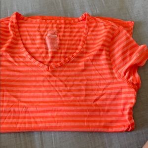 Ladies orange workout shirt